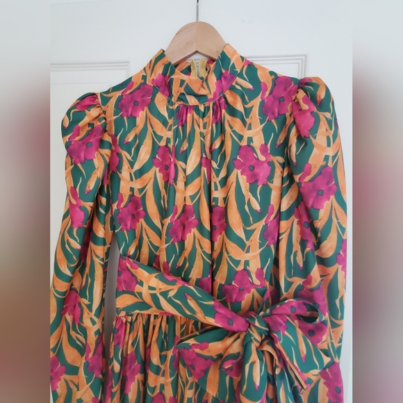 Women's dresses Maxi floral print dress,women's dress long sleeve summer dress - Picture 8 of 9